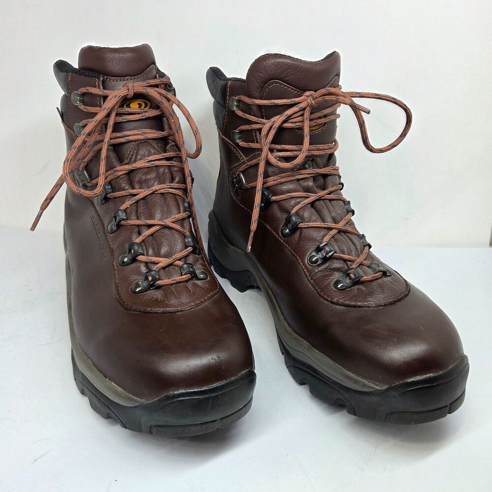 Salomon Contragrip Mens Brown Leather Gortex Waterproof Boots Size US 13 EUR 48